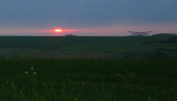 Sun set at the Confluence - a long Day ends...