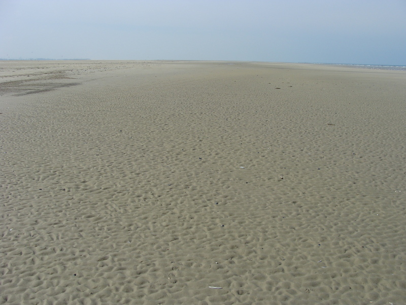 Looking west from 51N 2E (boy, that's a wide beach!)