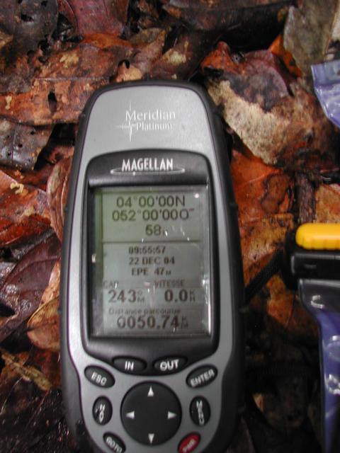 Données GPS en 4°N 52°W/GPS data at 4°N 52°W