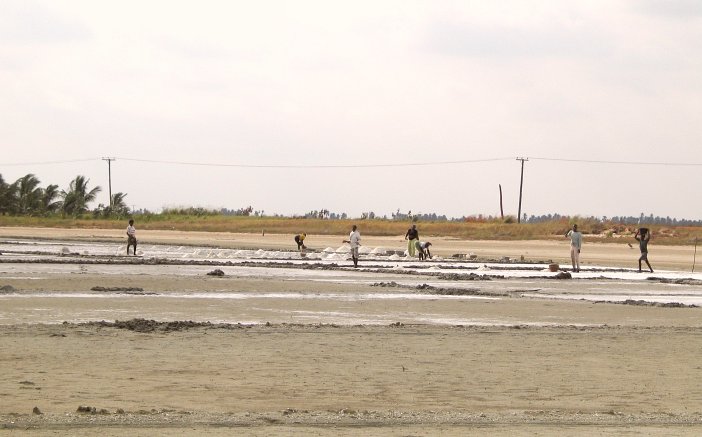 Salt panning in the area