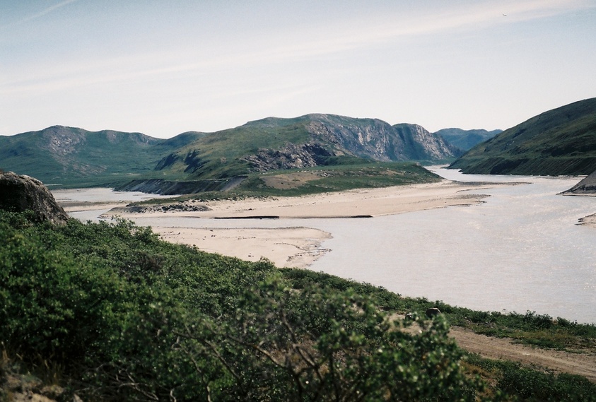 Kangerlussuaq 2 km: land in the middle ->CP