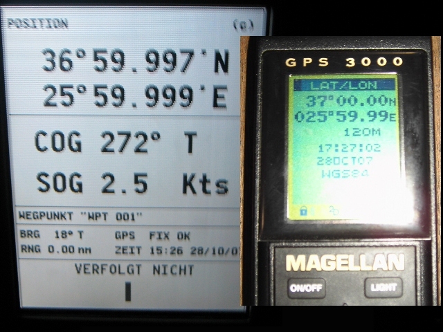 GPS shot (left - GMT, right - Local time)