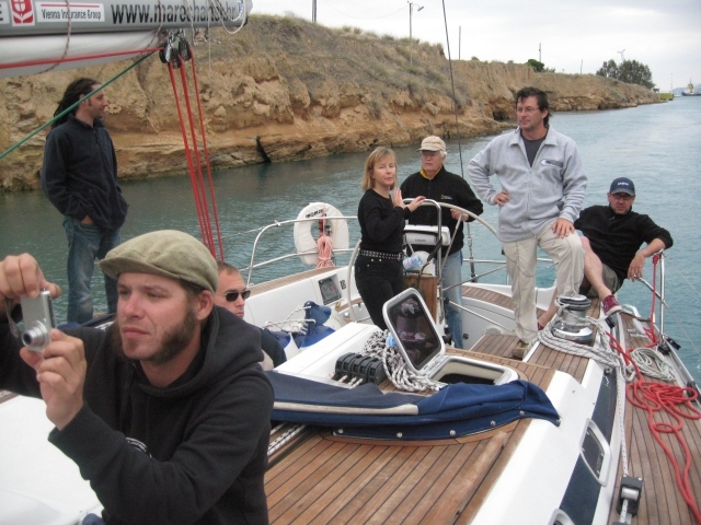 The rest of the Crew in Korinthos Channel