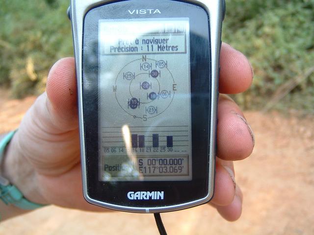 GPS receiver close-up on the equator