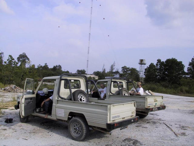 The team rests in Libo Camp before the drive back to Duri