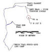 #5: Map of trail to confluence, from downloaded GPS track