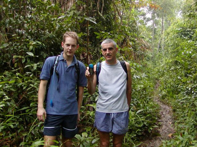 robin and laurent along the path