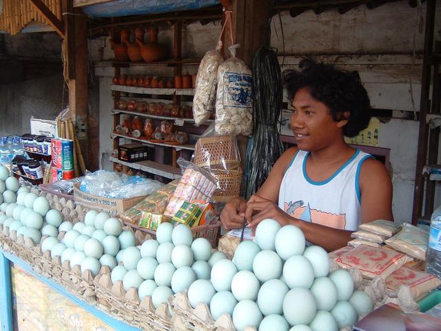 Salted eggs (telor asin) are a local delicacy
