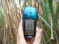 #2: Closeup of GPS receiver with coordinates