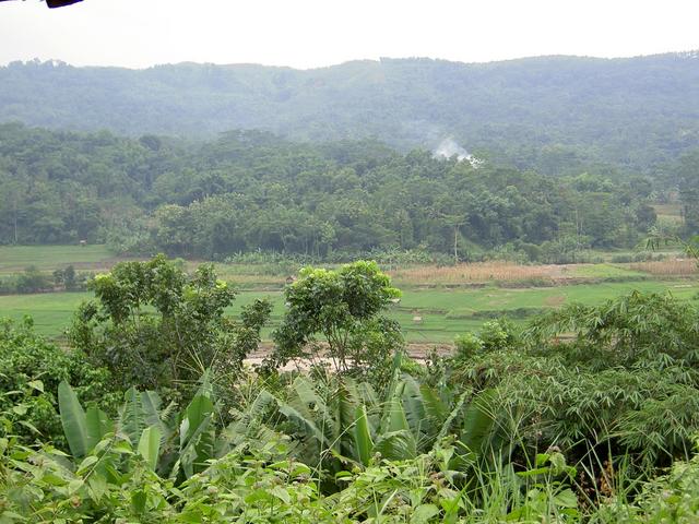 Looking at confluence from the north at about 1.8km