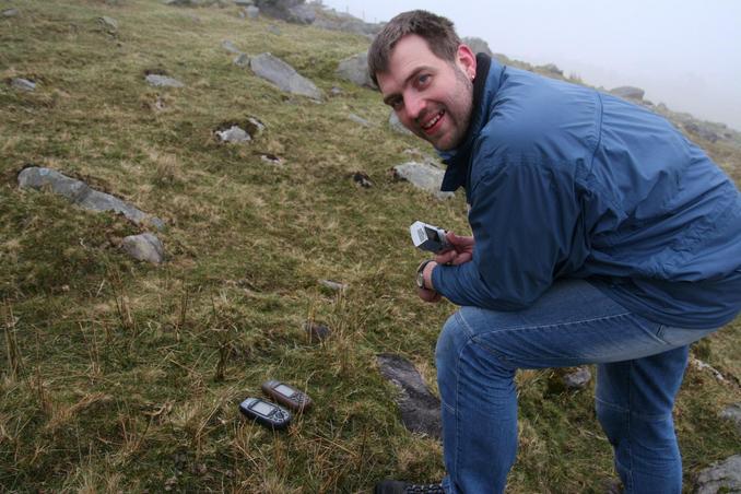 Bernd checks the coordinates