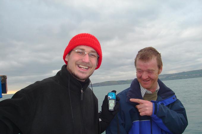 Morris and I in 100m distance from the confluence