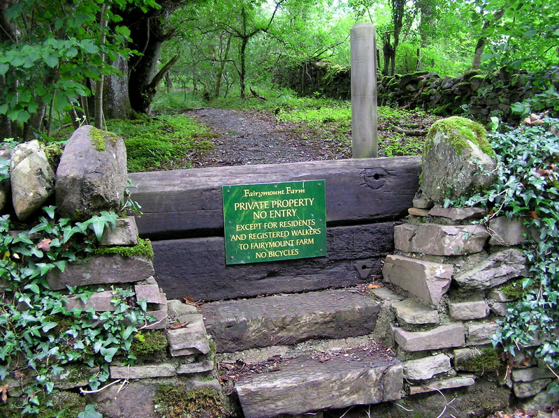 One of the 'private property' signs nearby