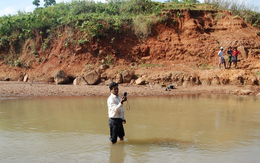 Kashinath  Sahoo  at  the  Confluence  Point