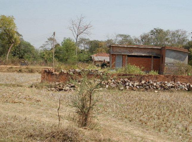 East toward the village