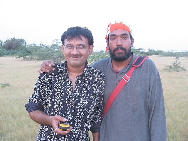 Somesh Kotak & Nandhagopal at confluence - 23°N 70°E