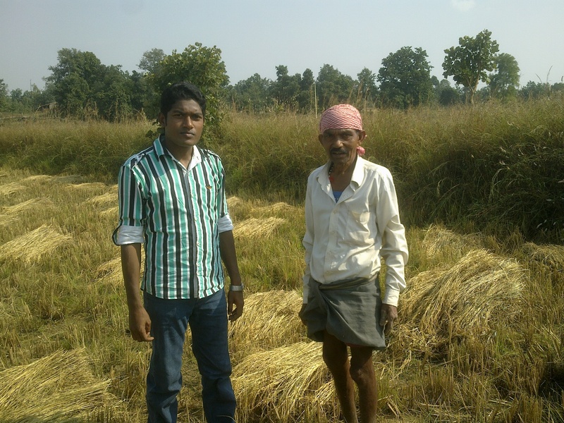 With a local resident Ashok Kumar Sahu