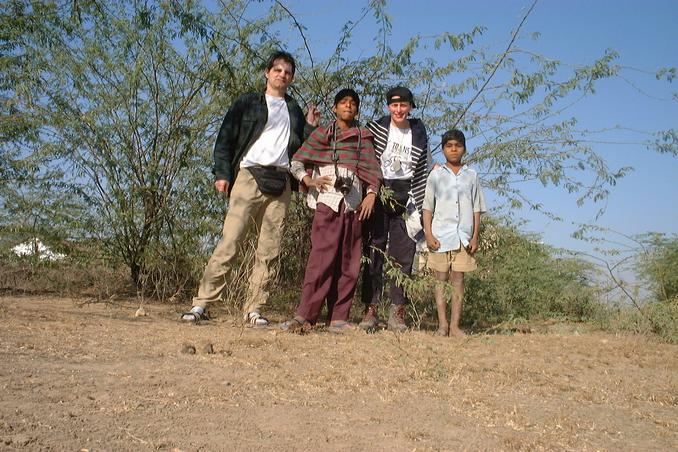 The young boys proud to be photographed with us