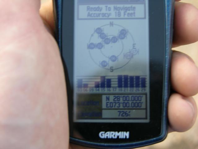The GPS, showing the successful conquest of 28N 73E