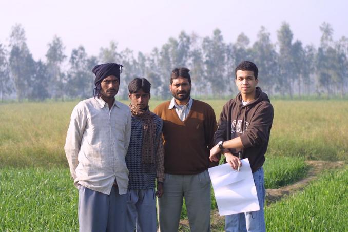 (From right) Rai with Chander Pal, Bipin, and Ashish