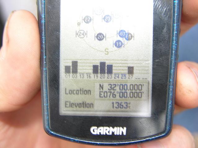 The GPS "zeroed out"