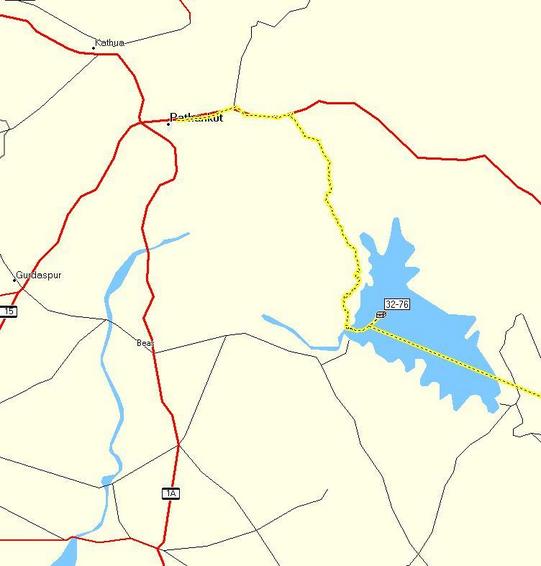 Map of the confluence created with the GPS track and MapSource software
