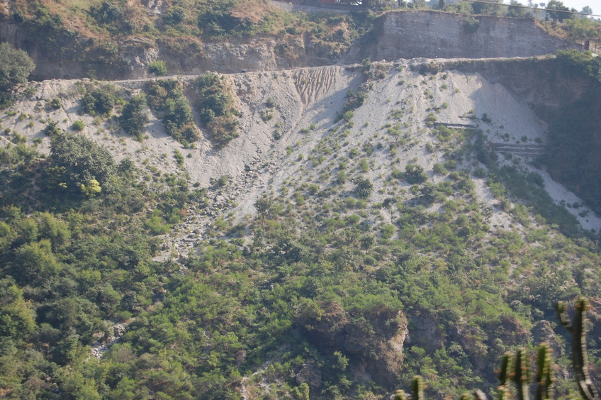 Landslide on the approach