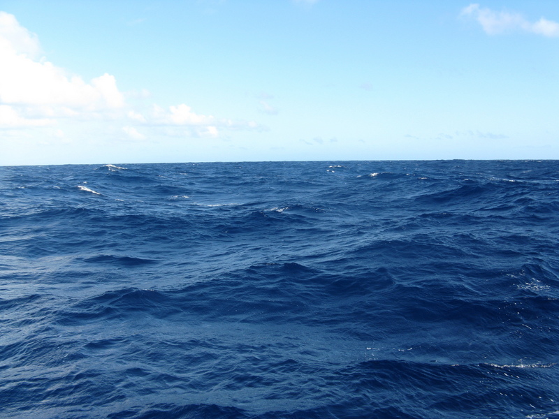 Looking north, water, water, water! About 1.900 nm to Newfoundland