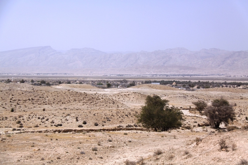 A view from above the point towards the village of Gachūyeh