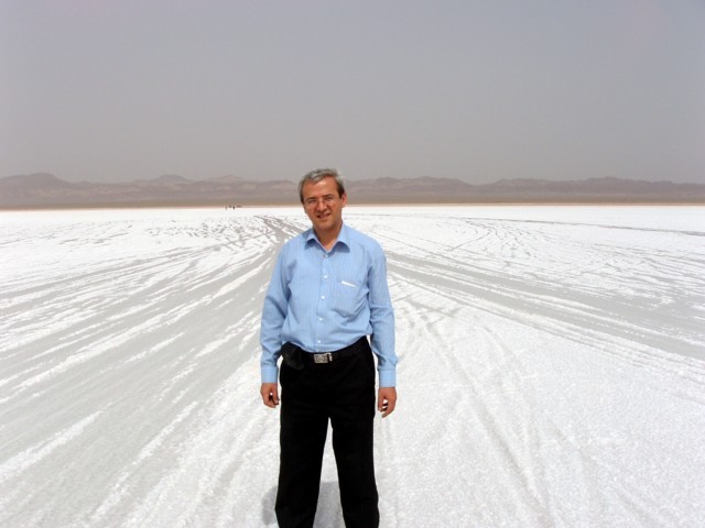 Sirous Nekooei on the salt lake