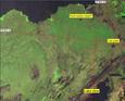 #3: Map showing the point, our track log and the probable starting point of the first visitor