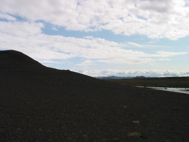 Looking South.  The Hofsjokull glacier peeks out from behind the hill.