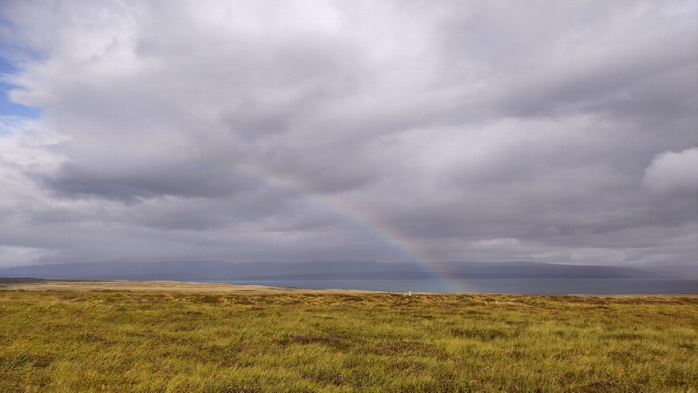 view to the north with rainbow