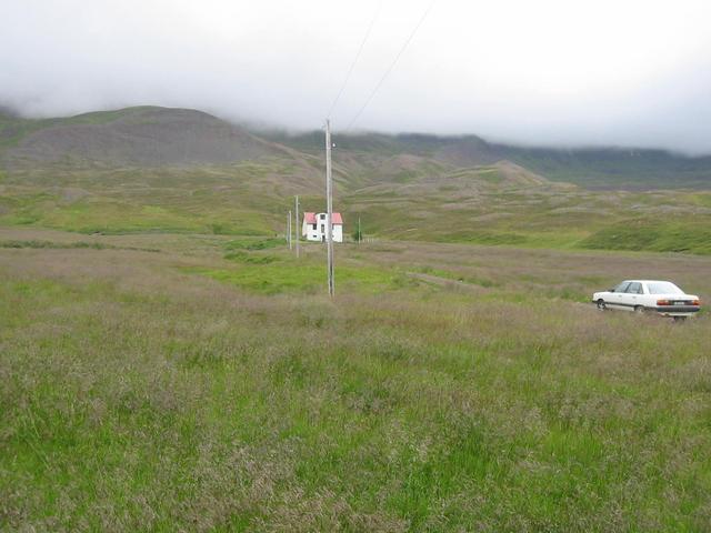 North from the confluence. Hvammur farm in the background