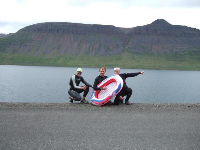 Ready for a swim with Atlantic 130 superboat in the North Atlantic ocean