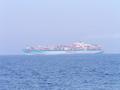 #4: Containerschiff auf dem Weg zum Punkt / Containership crossing our position at the confluence.