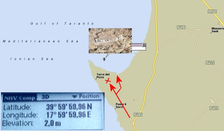 Map with access and GPS reading