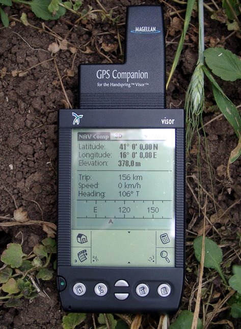 Wheat, wheat everywhere ... and a Organizer with GPS