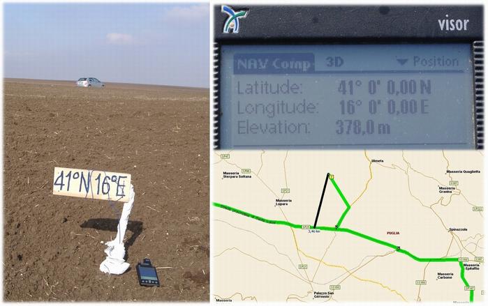 CP to NW; GPS reading & map