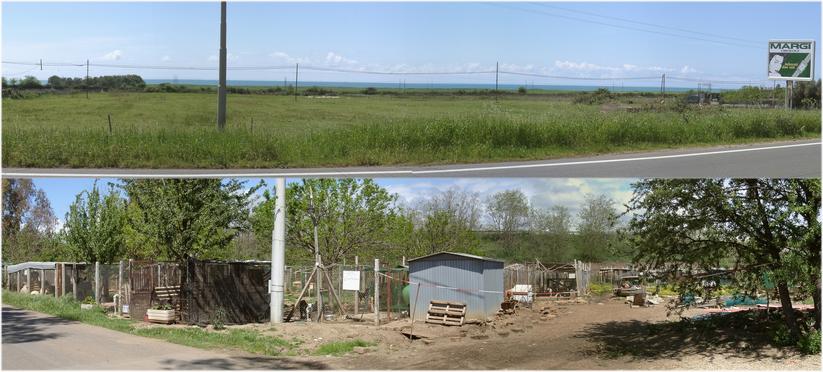 SS1 with view to Tyrrhenian Sea; dog breeding farm