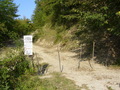 #8: Start of hike. Sign says: "hunting prohibited."