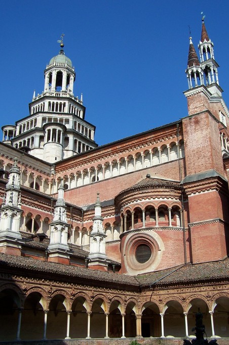Certosa di Pavia seen from the Small Cloister