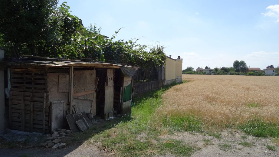 Sheds next to the house