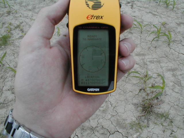 GPS showing 45N 11E