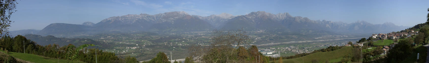 Panorama above the village of Canai from NW to NE