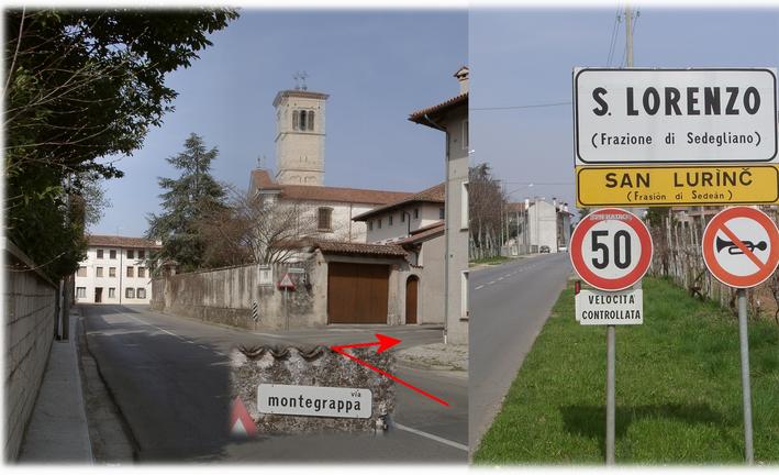 Entry from south into the village of San Lorenzo