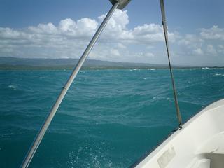 #1: North towards the shore.