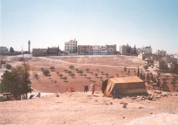 Looking southwest toward `Ammān, from Zarqā'.