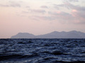 #10: A telephoto shot of a part of the Koshiki coast.  The Itezaki lighthouse, 15.7km distant, can just be made out to the left of the picture's center.