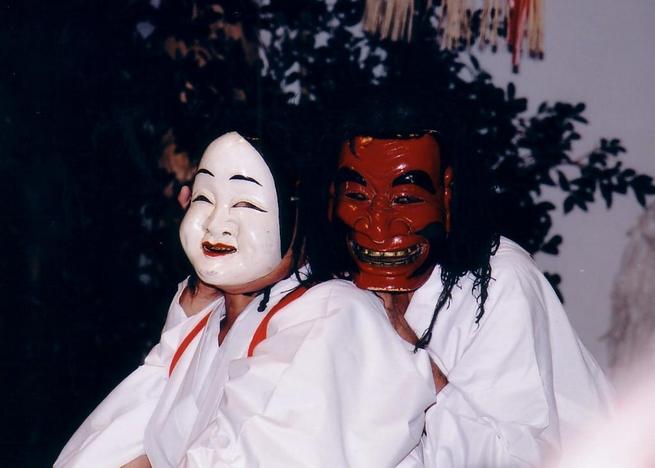 Yokagura dance at the Takachiho Shrine